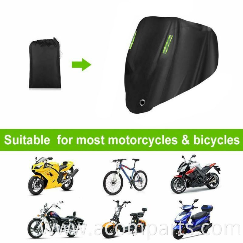 UV outdoor protective breathable black lockable anti dust motorbike cover motorcycle waterproof